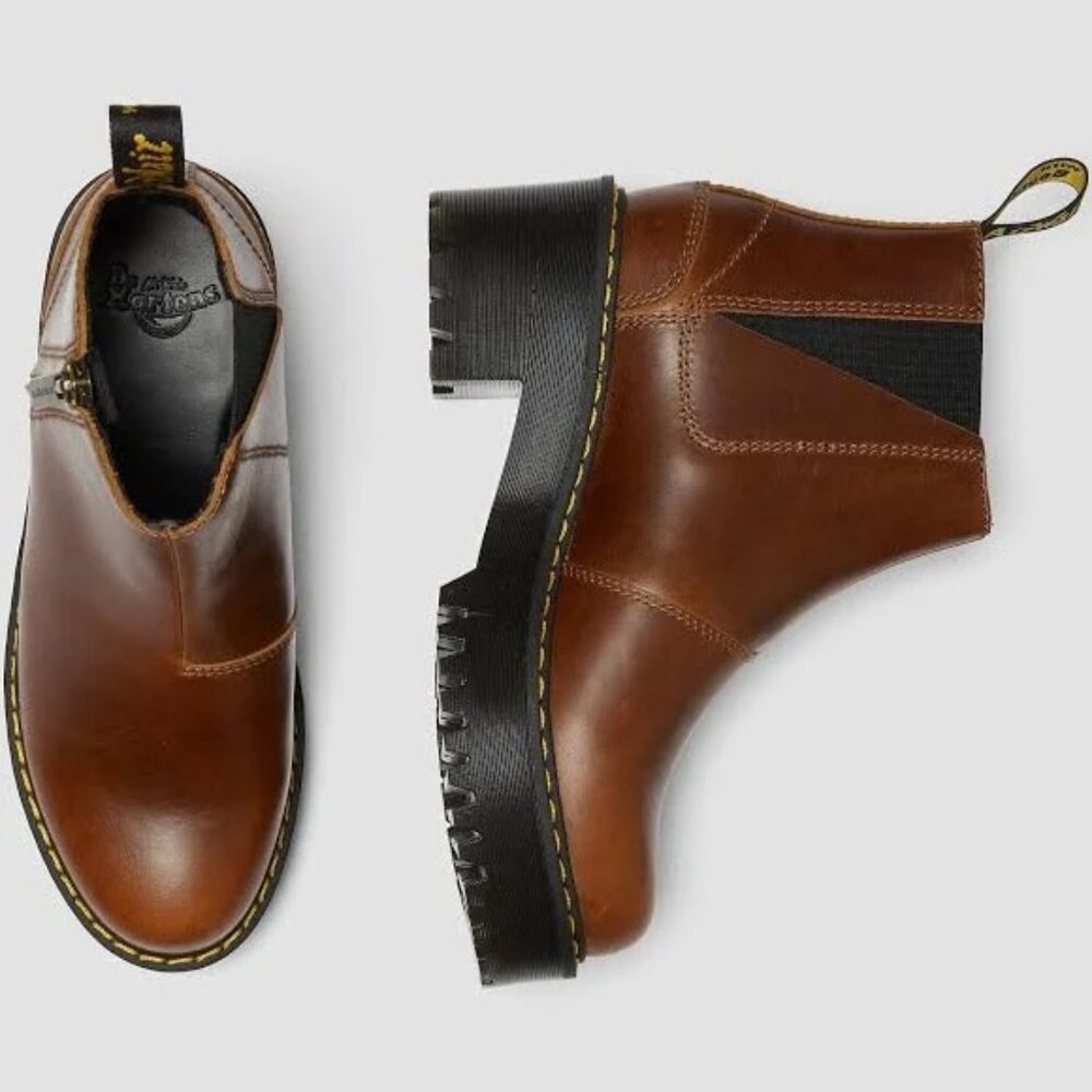 Dr. Martens Rometty II - Brown Leather Chelsea Boots